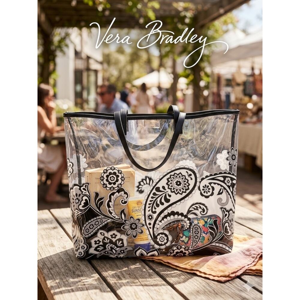 Vera Bradley Clear Paisley Tote Bag
